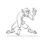 How to Draw Monkey Fist from Kim Possible