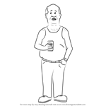 How to Draw Bill Dauterive from King of the Hill