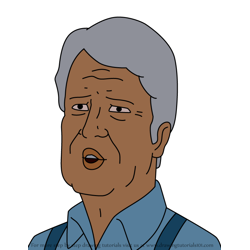 How to Draw Jimmy Carter from King of the Hill