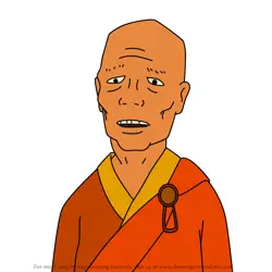 How to Draw Monk from King of the Hill