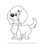 How to Draw Rosie from Krypto the Superdog