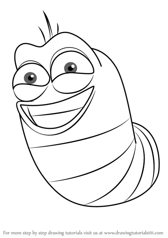 Learn How to Draw Yellow from Larva Larva Step by Step  Drawing Tutorials