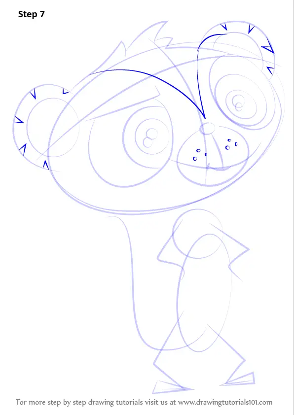 How to Draw Shahrukh from Littlest Pet Shop (Littlest Pet Shop) Step by ...