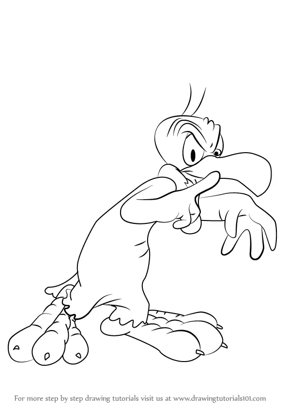 How to Draw Beaky Buzzard from Looney Tunes (Looney Tunes) Step by Step