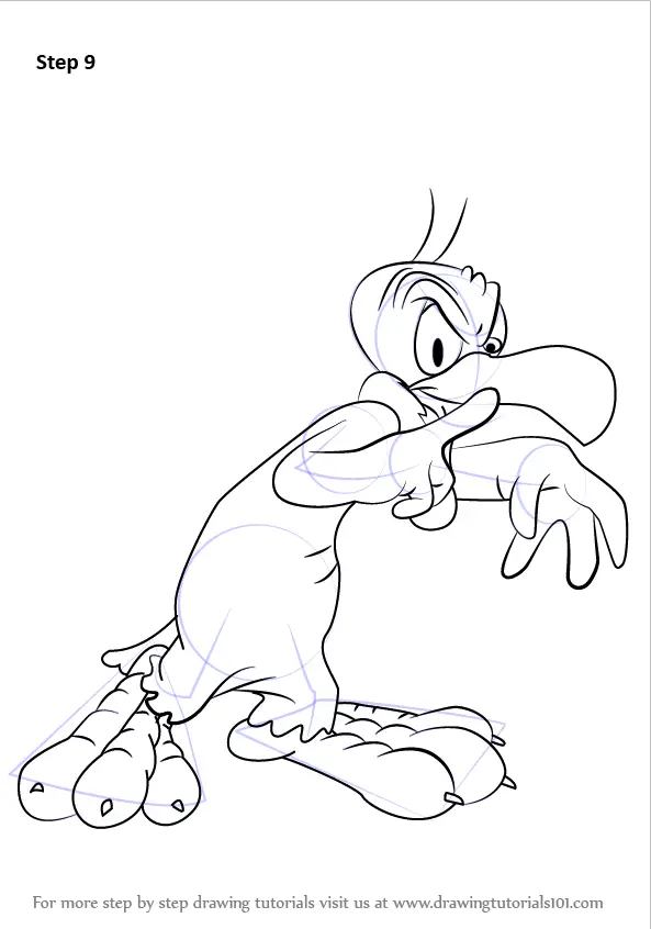 Learn How to Draw Beaky Buzzard from Looney Tunes (Looney Tunes) Step ...