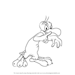 How to Draw Beaky Buzzard from Looney Tunes