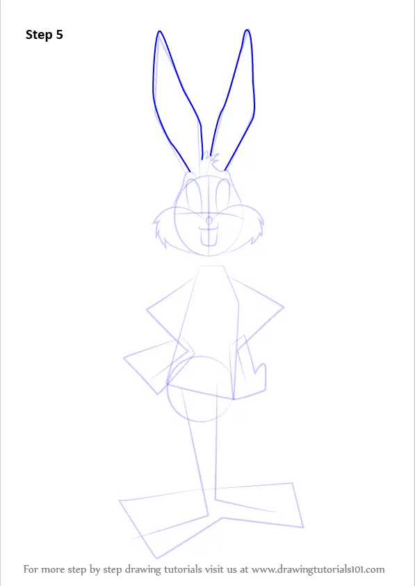 Learn How to Draw Bugs Bunny from Looney Tunes (Looney Tunes) Step by
