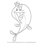 How to Draw Marty the Whale from Looney Tunes