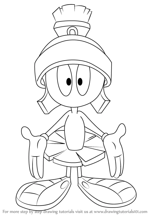 Learn How To Draw Marvin The Martian From Looney Tunes Looney