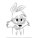 How to Draw Rodney Rabbit from Looney Tunes