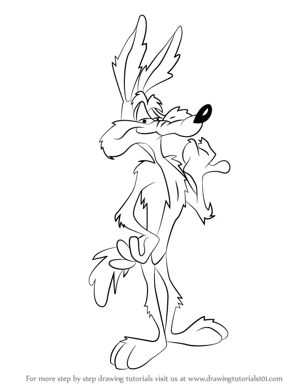 How to Draw Wile E. Coyote from Looney Tunes (Looney Tunes) Step by