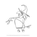How to Draw Witch Lezah from Looney Tunes