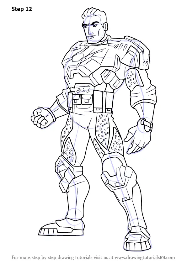 How to Draw Commander Forge Ferrus from Max Steel (Max Steel) Step by ...