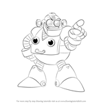 How to Draw Auto from Mega Man