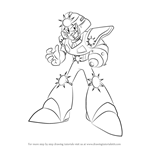 How to Draw Sunstar from Mega Man