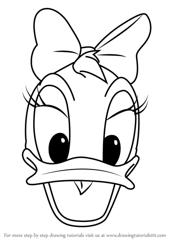 Learn How to Draw Daisy Duck Face from Mickey Mouse ...