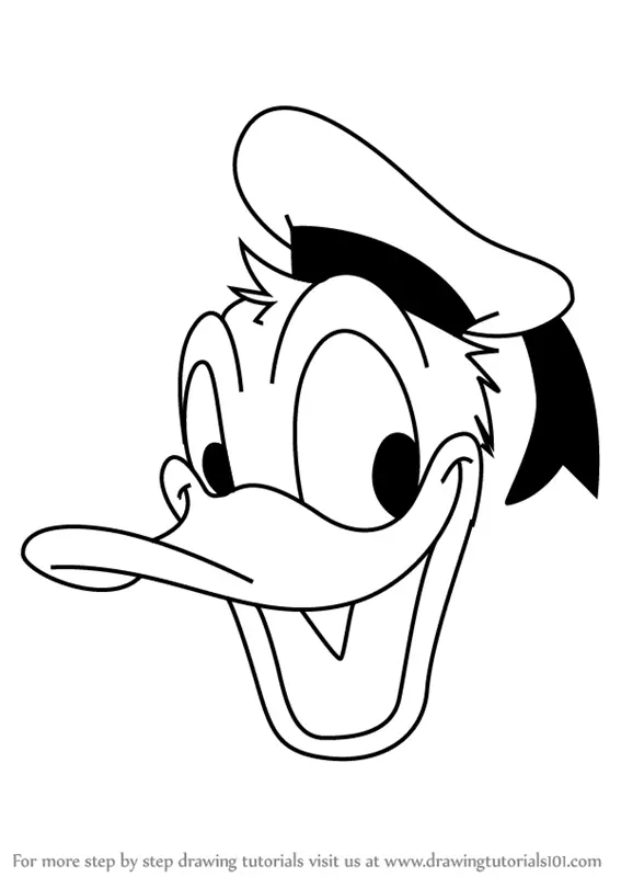 Image Of Learn How To Draw Donald Duck Face From Mickey Mouse.