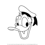 How to Draw Donald Duck Face from Mickey Mouse Clubhouse