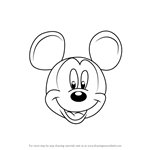 How to Draw Mickey Mouse Face from Mickey Mouse Clubhouse