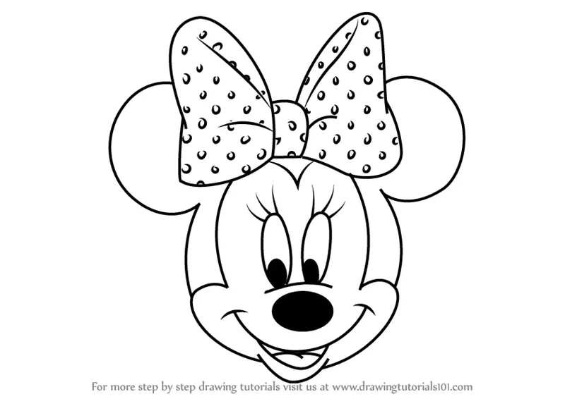 Minnie Mouse head , Minnie Mouse Mickey Mouse Coloring book Drawing Page,  MINNIE transparent background PNG clipart | HiClipart