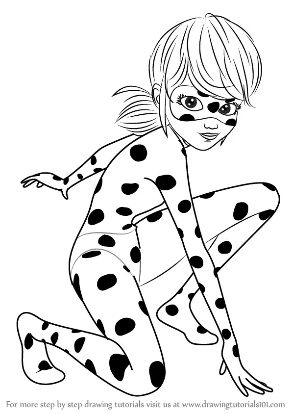 Learn How to Draw Ladybug from Miraculous Ladybug (Miraculous Ladybug