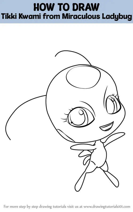 How to Draw Tikki Kwami from Miraculous Ladybug (Miraculous Ladybug ...