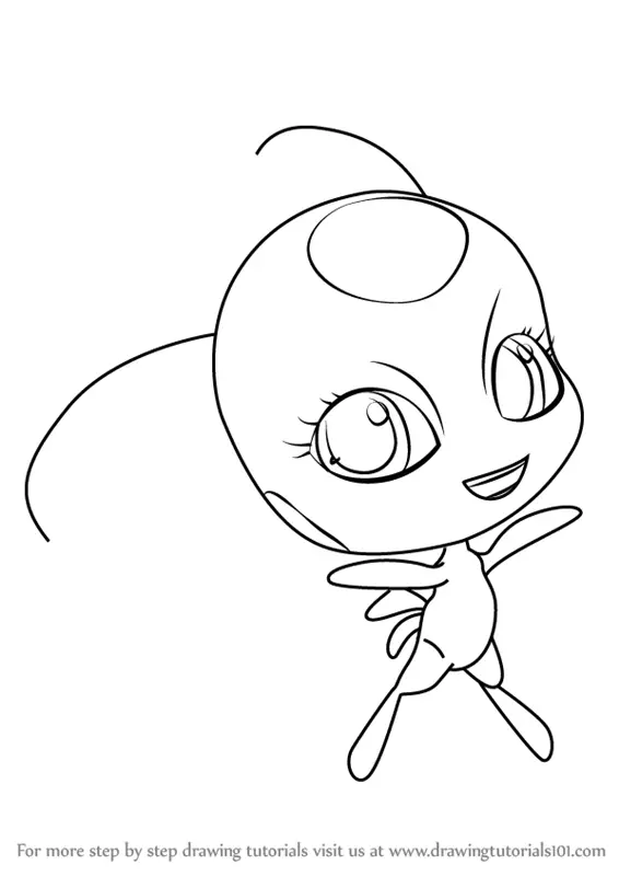 How to Draw Tikki Kwami from Miraculous Ladybug (Miraculous Ladybug