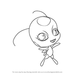 How to Draw Tikki Kwami from Miraculous Ladybug