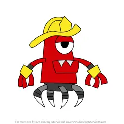 How to Draw Fire Chief from Mixels