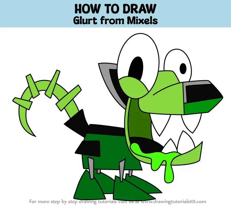 How to Draw Glurt from Mixels (Mixels) Step by Step ...