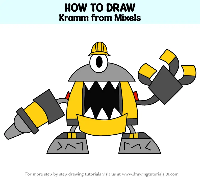 How to Draw Kramm from Mixels (Mixels) Step by Step ...