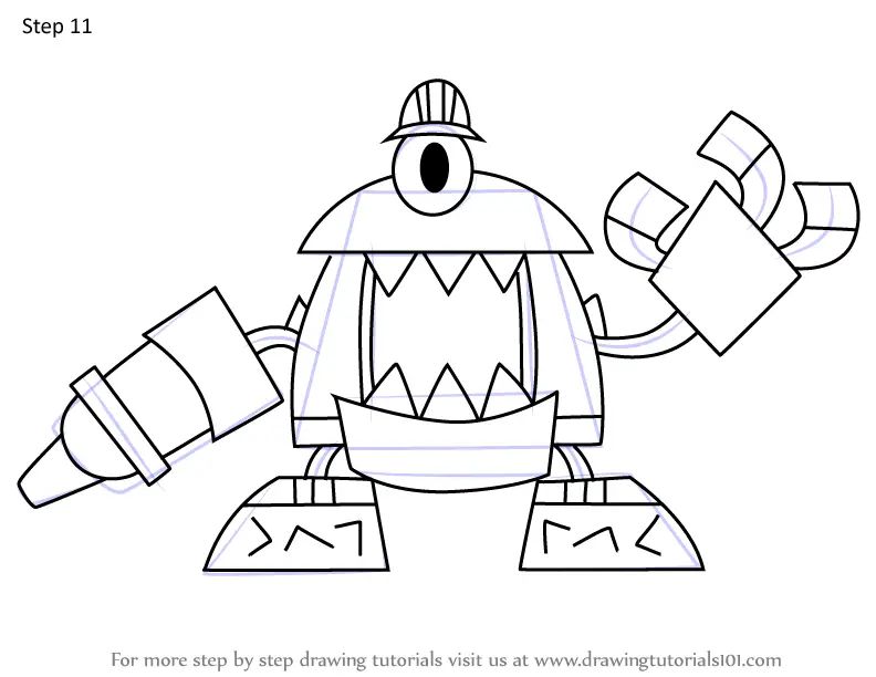 How to Draw Kramm from Mixels (Mixels) Step by Step ...