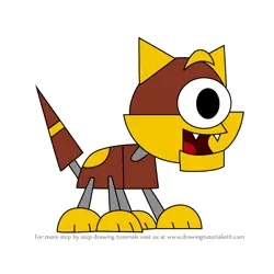 How to Draw Mixie Cat from Mixels