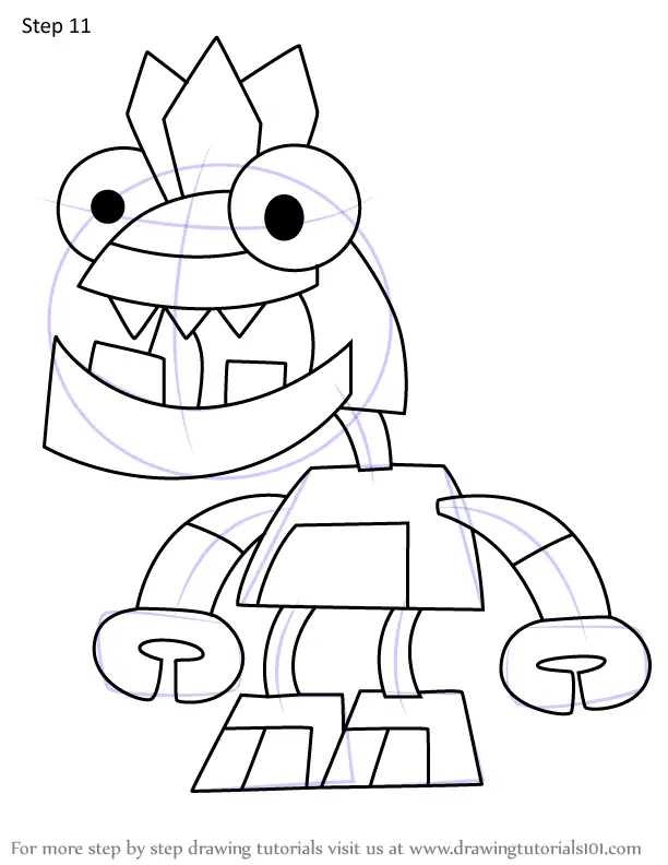 How to Draw Peridoot from Mixels (Mixels) Step by Step ...