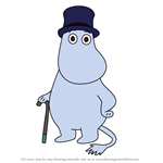 How to Draw Moominpappa from Moomins