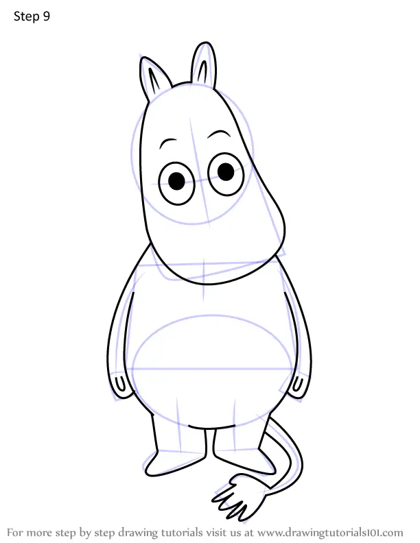 How to Draw Moomintroll from Moomins (Moomins) Step by Step ...