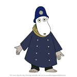 How to Draw The Police Inspector from Moomins