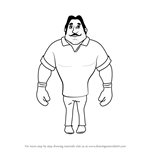 How to Draw Boxer from Motu Patlu
