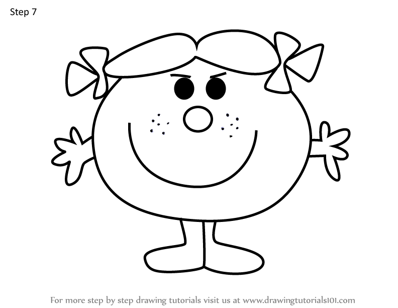 How to Draw Little Miss Bad from Mr. Men (Mr. Men) Step by Step ...