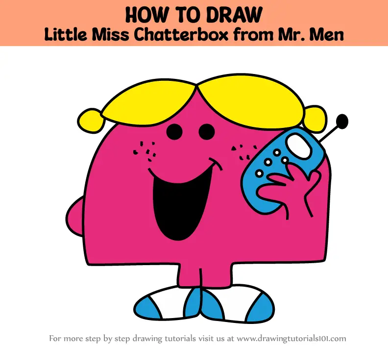 How to Draw Little Miss Chatterbox from Mr. Men (Mr. Men) Step by Step ...