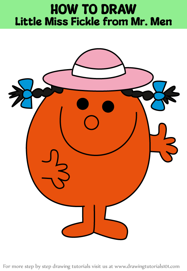 How to Draw Little Miss Fickle from Mr. Men (Mr. Men) Step by Step ...