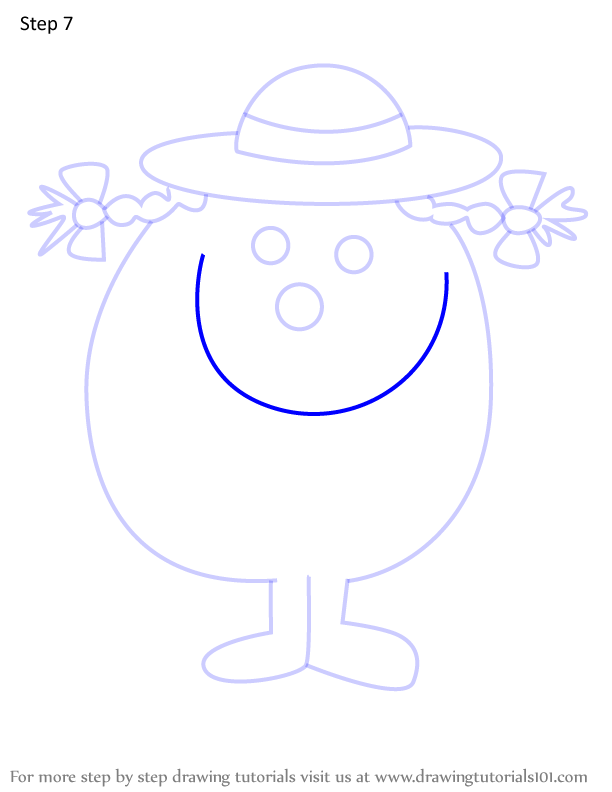 How to Draw Little Miss Fickle from Mr. Men (Mr. Men) Step by Step ...