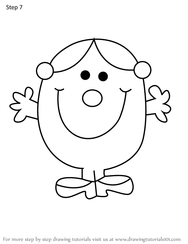 How to Draw Little Miss Helpful from Mr. Men (Mr. Men) Step by Step ...