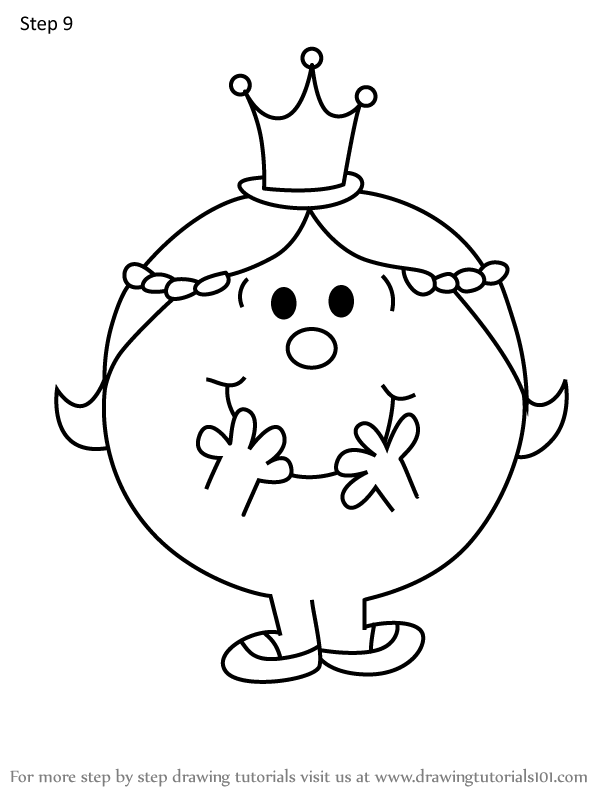 How to Draw Little Miss Princess from Mr. Men (Mr. Men) Step by Step ...