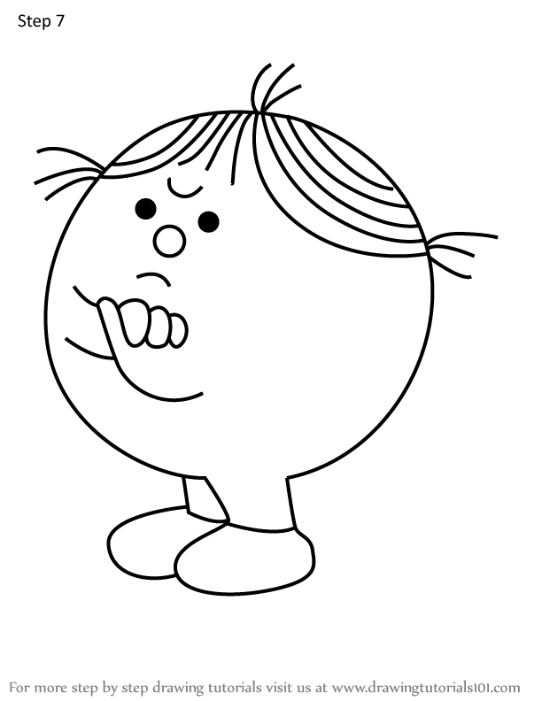 How to Draw Little Miss Stubborn from Mr. Men (Mr. Men) Step by Step ...