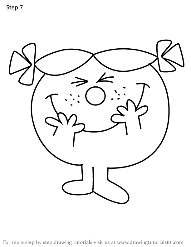 How to Draw Little Miss Trouble from Mr. Men (Mr. Men) Step by Step ...