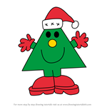How to Draw Mr. Christmas from Mr. Men