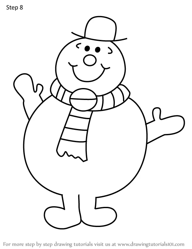 How to Draw Mr. Snow from Mr. Men (Mr. Men) Step by Step ...