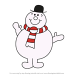 How to Draw Mr. Snow from Mr. Men