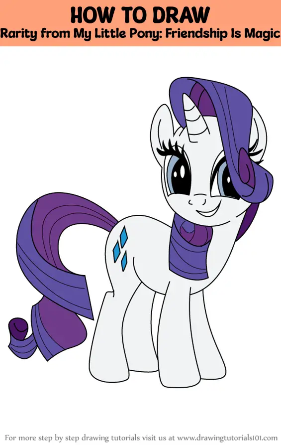 How to Draw Rarity from My Little Pony Friendship Is Magic (My Little